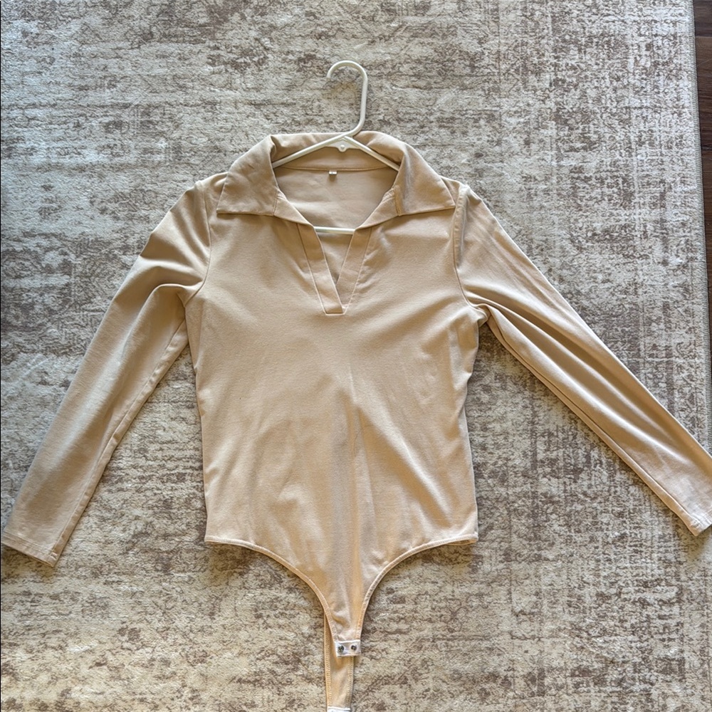 Tan One Piece Bodysuit
